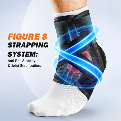 Whcool Ankle Support Brace for Sprains, Tendonitis & Relief, Athletic Compression for Men & Women,Single