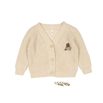 The Chunky Knit Cardigan - Ava Cream