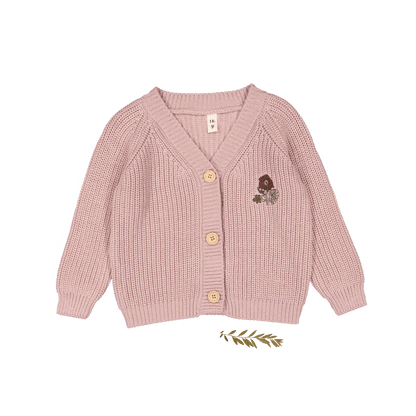 The Chunky Knit Cardigan - Ava Mauve