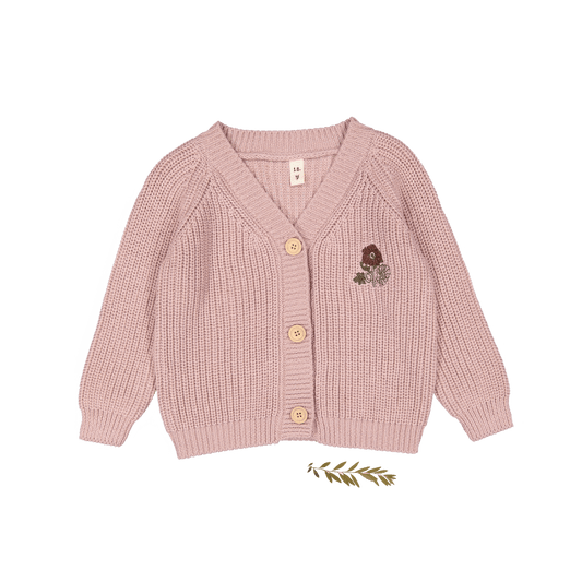 The Chunky Knit Cardigan - Ava Mauve