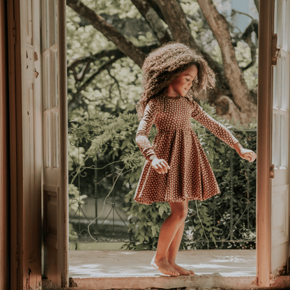 The Printed Long Sleeve Dress -  Rustic Floral