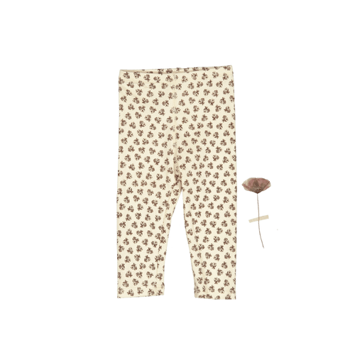 The Printed Legging -  Neutral Floral
