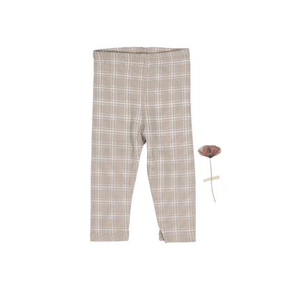 The Printed Legging -  Taupe Check