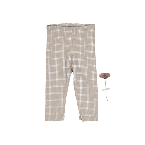 The Printed Legging -  Taupe Check