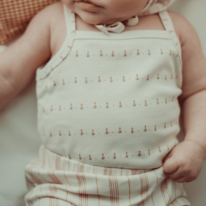 The Printed Pixie Bonnet - Mist Stripe
