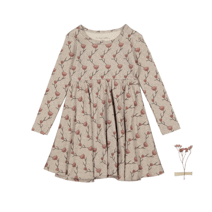 The Printed Long Sleeve Dress - Iris