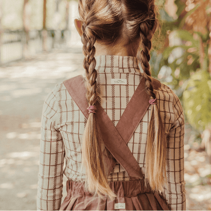 The Printed Turtleneck - Mauve Check