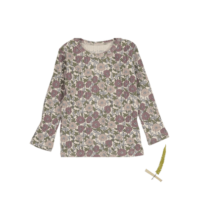 The Printed Long Sleeve Tee -  Ava