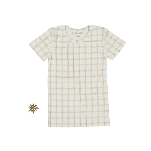 The Printed Short Sleeve Tee - Sketch Grid