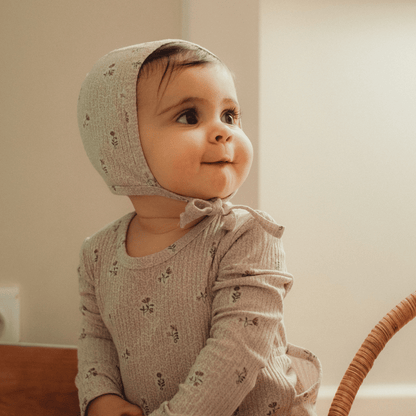 The Printed Bib - Dahlia Pink