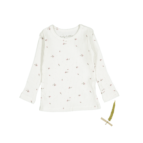 The Printed Long Sleeve Tee -  Rosebud
