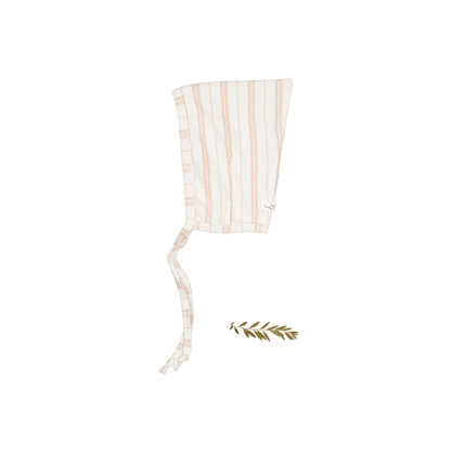 The Printed Pixie Bonnet - Rose Stripe