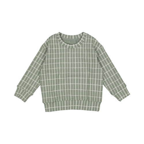 The Printed Sweatshirt - Sage Check