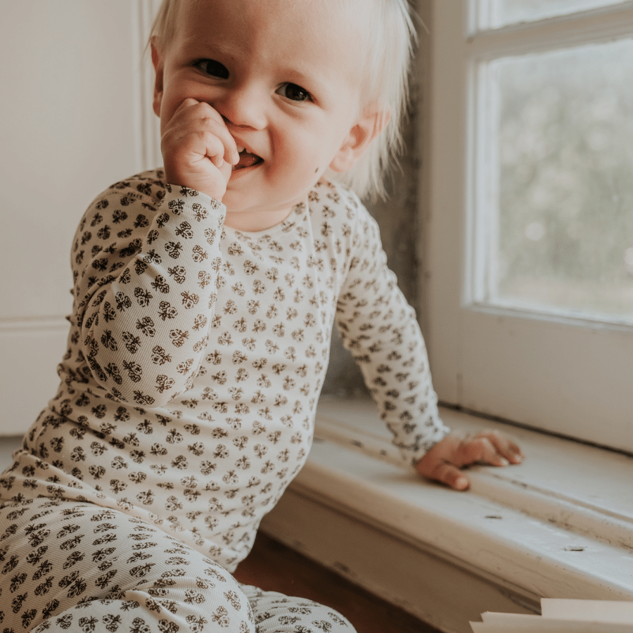 The Printed Romper -  Neutral Floral