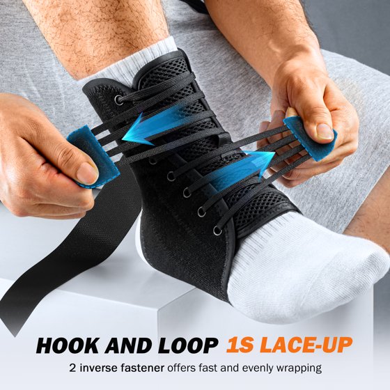 Whcool Ankle Support Brace for Sprains, Tendonitis & Relief, Athletic Compression for Men & Women,Single