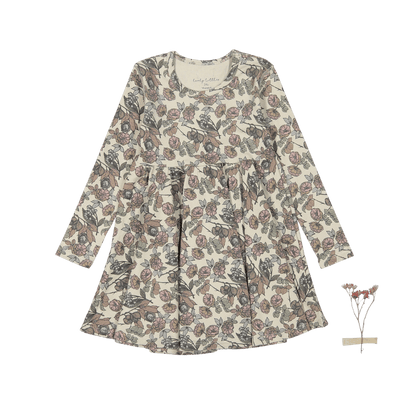 The Printed Long Sleeve Dress - Magnolia