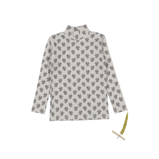 The Printed Tutleneck - Vintage Rose