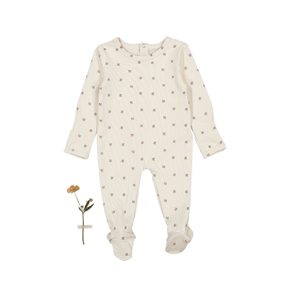 The Printed Romper - Mini Stitch Red