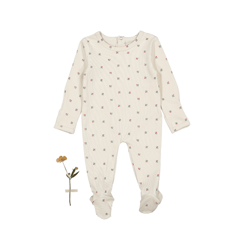 The Printed Romper - Mini Stitch Red