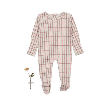The Printed Romper - Mauve Check