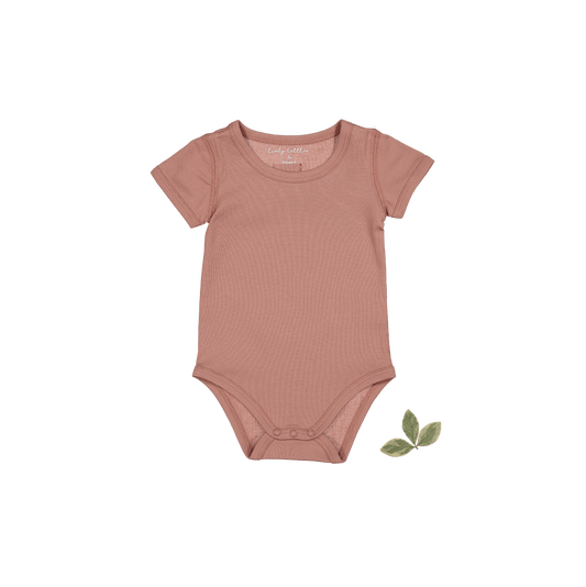 The Short Sleeve Onesie - Rosewood