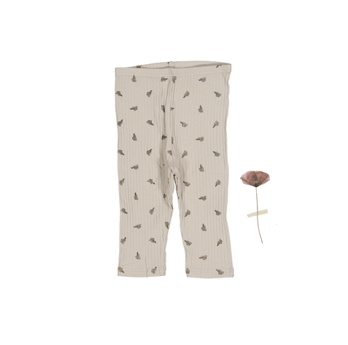 The Printed Legging - Sand Leaf
