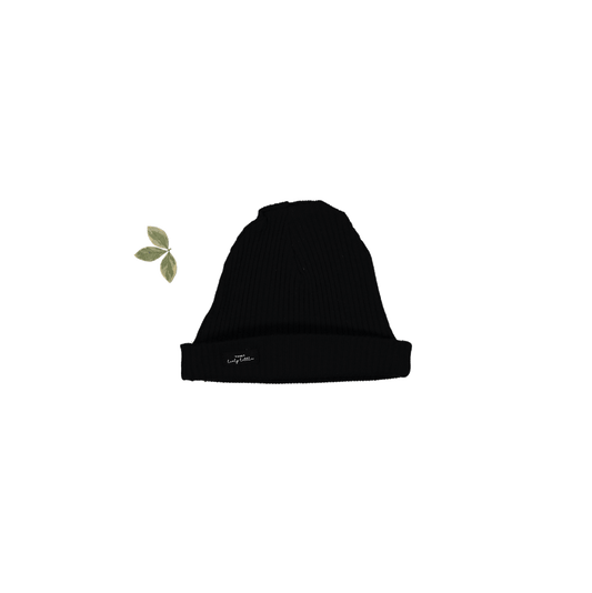 The Hat - Black Ribbed